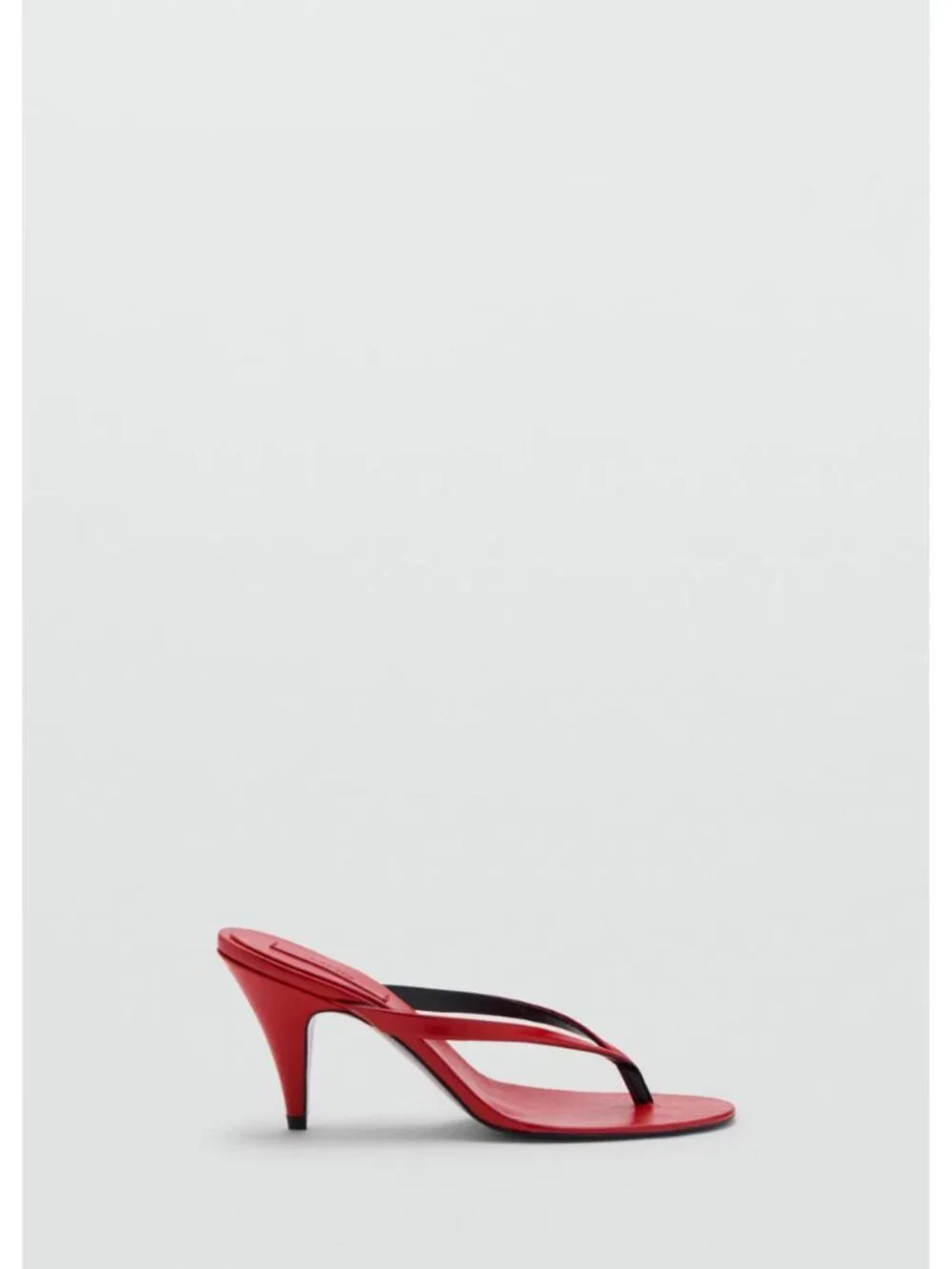 MANGO HAILEY BIEBER FUNNEL-HEEL LEATHER SANDAL - Picture 3 of 6